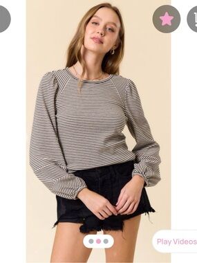 Doe and Rae stripped long sleeved shirt.
